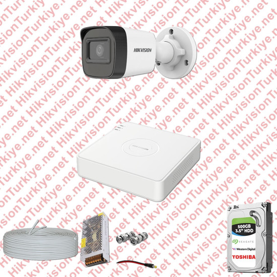 Hikvision 01 Kamera Fullhd Güvenlik Kamerası Seti 500gb Hdd